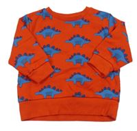 Červená mikina s dinosaury Next