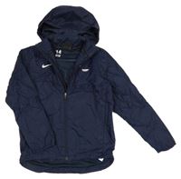 Tmavomodrá šusťáková sportovní bunda s kapucí Nike