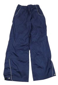 Tmavomodré šusťákové voděodolné kalhoty Crane