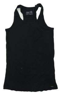 Černý žebrovaný top 
