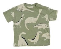 Světlekhaki tričko s dinosaury H&M