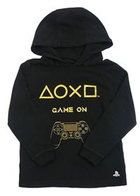 Černá mikina s joystickem a kapucí Next 