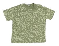 Khaki tričko s listy H&M