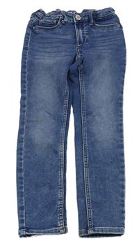 Modré teplákové skinny fit rifle H&M