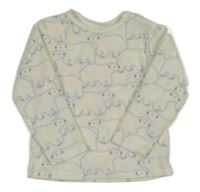 Bílá plyšová mikina s medvídky Tu