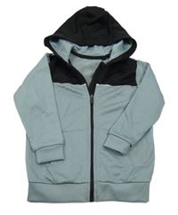 Světlemodro-černá sportovní propínací mikina s kapucí George 