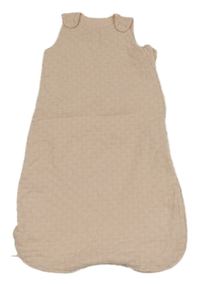 Starorůžový bavlněný zateplený spací pytel s kytičkami George 