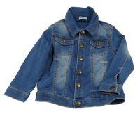 Modrá teplákovo/riflová bunda F&F