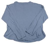 Modrošedé triko Zara