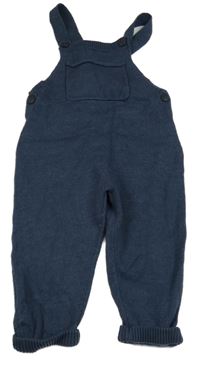 Tmavomodré pletené lacláče s kapsou Zara 