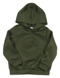 Khaki mikina s 3D smajlíkem a kapucí PatPat