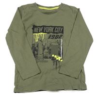 Khaki triko s městem Matalan