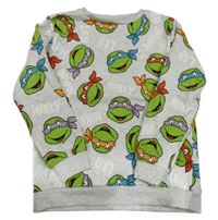 Šedá mikina se Želvami Ninja George 