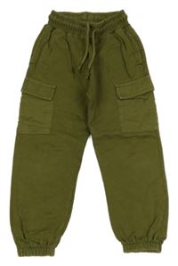 Khaki cargo tepláky s kapsami Next 