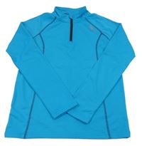 Tyrkysová sportovní funkční mikina Yigga 