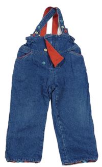 Modré laclové podšité rifle 