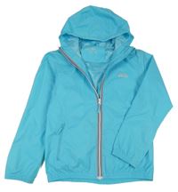 Světlemodrá šusťáková jarní outdoorová bunda s kapucí McKinley 