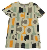 Béžové tričko s nápisy Little kids