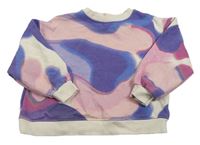 Army-smetanová oversize crop mikina ZARA