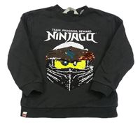 Černošedá mikina s NINJAGO z překlápěcích flitrů H&M