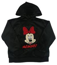 Černá plyšová mikina s Minnie a kapucí PRIMARK
