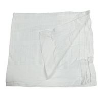 Bílá kostkovaná perforovaná pletená deka/přehoz Soft Touch