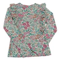 Nové - mátové květované vzorované UV triko s volánky St. Bernard