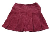 Vínová manšestrová sukně PRIMARK