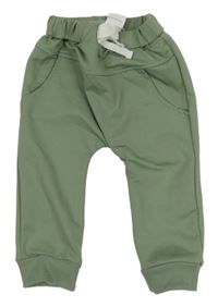 Khaki turecké tepláky s mašlí 