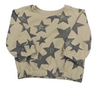 Béžová oversize mikina s hvězdičkami PRIMARK