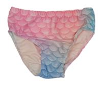 Růžovo-modré plavkové kalhotky se šupinkami