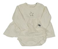 Smetanové šaty s hvězdičkou a všitým body belly button