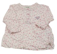 Bílá plátěná tunika se srdíčky Ergee