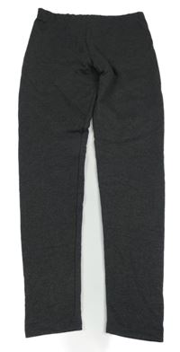 Tmavošedé melírované teplákové zateplené legíny alive