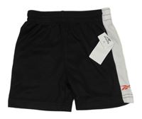 Nové - černo-bílé funkční sportovní kraťasy Reebok
