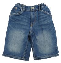 Modré super stretch slim fit riflové kraťasy H&M