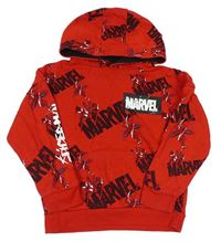 Červená mikina Spiderman s klokankou a kapucí Primark