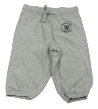 Šedé melírované capri tepláky s nápisem H&M