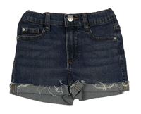 Tmavomodré riflové mid rise kraťasy zn. Denim Co.