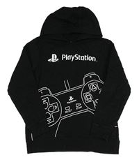 Černá mikina s ovladačem a kapucí - PlayStation