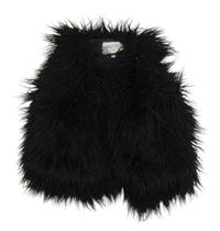 Černá kožešinová podšitá vesta Outfit Kids