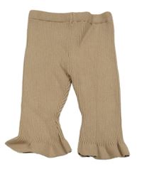 Hnědé žebrované pletené tepláky zn. Shein