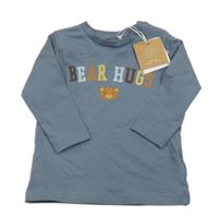 Nové - Modrošedé triko s medvědem Name it