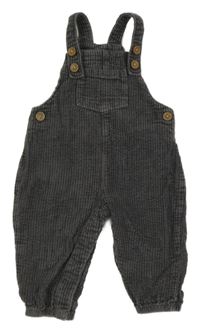 Tmavošedé manšestrové laclové kalhoty F&F