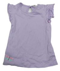 Lila tričko s motýlem