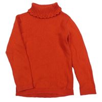 Červený žebrovaný svetrový rolák Matalan