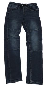 Tmavomodré teplákové rifle C&A