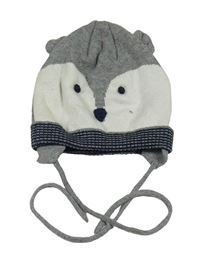 Šedo-světlešedá čepice - liška Mayoral