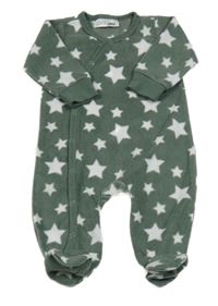Khaki fleecový overal s hvězdami Ergee