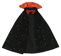 Kostým - Černý puntíkatý plášť s mašlí